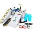 thumbnail image 1 of Kit de Skate Park 9 Pcs Fingerboard, Mini Planche à Roulettes à Doigts et Rampe, 1 of 4