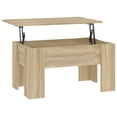 thumbnail image 3 of vidaXL Coffee Table Sonoma Oak 79x49x41 cm Engineered Wood, 3 of 5