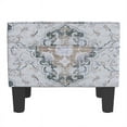 thumbnail image 6 of HomePop Medium Storage Ottoman with Hinged Lid, Antiqued Medallion Ebony, 6 of 6