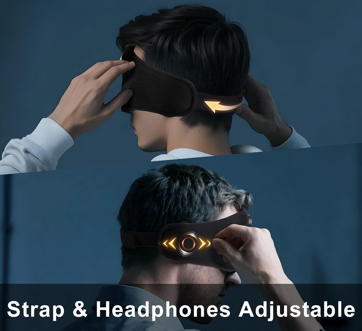 White Noise Bluetooth Sleep Mask, 3D Wireless Sleep Mask with Timing,Headphones, Sleep Mask with Bluetooth Headphones for Music Auto Shut Off, Sleep Mask Side Sleeper Travel Gift for Women Men