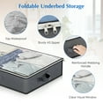 thumbnail image 6 of Onekawa 4 Pack Under Bed Storage Bins 90L Foldable Closet Organizers for Blankets, Comforters, Bedding, Sweaters - Clear Window & Dual Zippers, Space Saving Storage Containers with Handles(Gray), 6 of 9