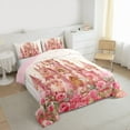 thumbnail image 4 of Homewish Luxury Princess Castle Queen Comforter Set,Romantic Valentine'S Day Bedding Sets,Pink Flower Floral Bedding Comforter Set For Girrl Kids,Breathable Home Decor Reversible,3 Pieces, 4 of 9