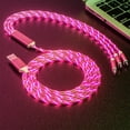 thumbnail image 1 of CHUANK 3 in 1 Light up Charging Cable 6.6ft Led Flowing Charging Cable Multiple Fast Charging Cable 3.0 Fast Phone Charger Data Transfer Durable TPE Charging Cord for Micro USB Type C and, 1 of 6