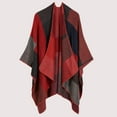 thumbnail image 4 of Hontri Women's Fleece Jackets & Coats on Sales, Women Shawl Sweater Knitted Winter Capes Coat Cardigans Women's Coat Red,Black,Gray, 4 of 6