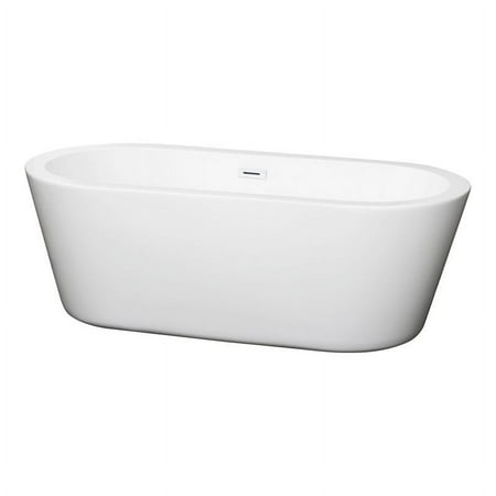UPC: 0810023766643 | Wyndham Collection Mermaid 67 Acrylic Freestanding Bathtub in Shiny White