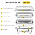thumbnail image 5 of Chafing Dish Buffet Set 2 Pack, Jacgood 8QT Stainless Steel Chafing Dishes for Buffet, Chafers and Buffet Warmers Sets for Parties, Events, Wedding, Camping, Dinner, 5 of 7