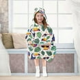 thumbnail image 7 of FORMRS Wearable Blanket Hoodie with Sleeves for Kids Cozy Flannel Sweatshirt, Vibrant Toucans Pattern, 7 of 7