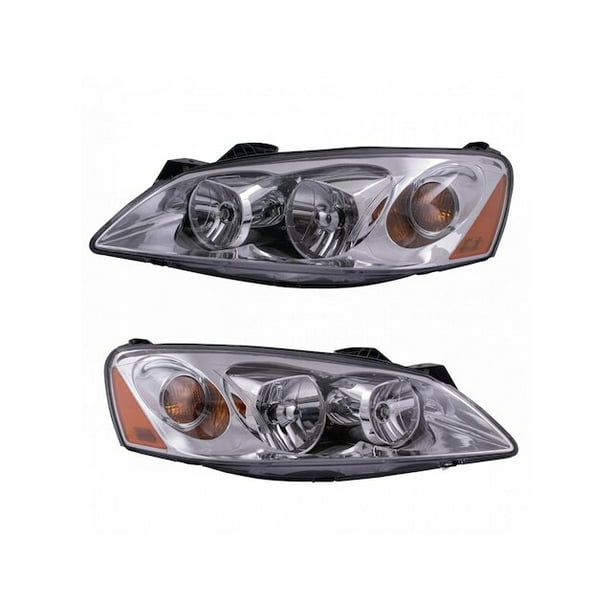 Headlight Assembly Set of 2 with Amber Turn Signal Compatible with
