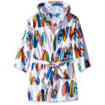thumbnail image 1 of Komar Kids Shark Ocean Print Cotton Hooded Terry Robe Cover Up , Sizes 4-12, 1 of 1