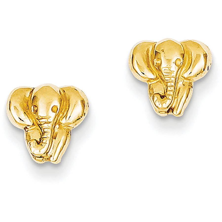 Twisted African Pride Wooden Painted Elephant Earrings