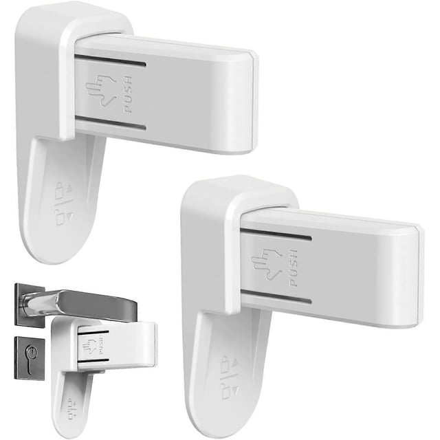 2PCS Safety Door Block, Safety Lock Door Stopper, Child Safety Locks, Door Handle Lock, Door Lever Locks, for Children Petproof