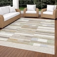 thumbnail image 3 of Addison Rugs Chantille Indoor/Outdoor Transitional Stripes Ivory Machine Washable Rectangle Rug, 10' x 14', 3 of 8