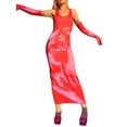thumbnail image 2 of TRKIYQC Vestido Largo para Mujer, Casual Cuello en U Sin Mangas Abstracto 3D Retrato Impreso Vestidos Sin Mangas TRKIYQC Vida cotidiana, 2 of 8