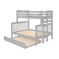 thumbnail image 3 of Bedz King Bunk Beds Twin over Full Mission Style with End Ladder and a Twin Trundle, Gray, 3 of 9