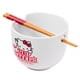 thumbnail image 1 of Cuenco de arroz con fideos ramen de cerámica Hello Kitty, 600 ml, con palillos, 1 of 6