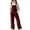 Wine, variant on QIYAGBSA Corduroy Overalls for Women Adjustable Straps Wide Leg Pockets Bib Front Jumpsuit Loose Fit Casual Fall Winter Full Length Trousers for Everyday Wear