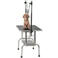 thumbnail image 6 of SEGMART Dog Table on Clearance, 36'' x 24'' Professional Heavy Duty Stainless Steel Frame Foldable Table w/Adjustable with Arm/Noose, Capacity Up to 330lbs, Black, S8032, 6 of 9