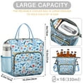thumbnail image 2 of Cute Cartoon Shark and Whale Lunch Box, Large Insulated and Leakproof Bag for Ocean and Marine Style, 2 of 3