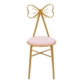 thumbnail image 6 of Modern Vanity Chair Stool, Dressing Table Desk Makeup Girl Chair w/Butterfly Bow Backrest, Side Table Seat for Girl Daughter Room Bedroom Living Room Home Commercial Salon Party Cafe, 6 of 24