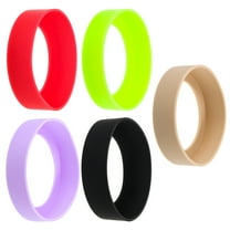 TABLZONE 5Pcs Silicone Water Bottle Boot Non Skid Bottom Protector for Home Use Assorted Colors