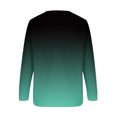thumbnail image 5 of Up to 40% off fashion Clearance Women St. Patrick's Day Sweatshirts Gifts Ohufall Women's Tops Gradient Print Long Sleeves Pullover Crewneck Sweatshirt Casual Loose Sweatshirt, 5 of 5