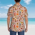 thumbnail image 4 of Gukieu Fall Thanksgiving Print Men's Short-sleeved Shirts, Button-down Lapel Hawaiian Shirts, T-shirts, Beach Vacation Summer Casual Wear,Medium, 4 of 7