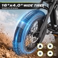 thumbnail image 7 of 2200W Peak Electric Bike for Adults-F30,16"4.0 Fat Tire Ebike, 7-Speed 48V 20Ah Cargo Ebike,All-Terrain Off-Road Electric Mountain Bicycle，Full Suspension /Disc Brake UL2849, 440Lbs, 7 of 7