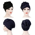 thumbnail image 3 of Women Muslim Hijab Big Flower Turban Cancer Chemo Hat Bonnet Headbands Hair Loss Wrap Cap, 3 of 7