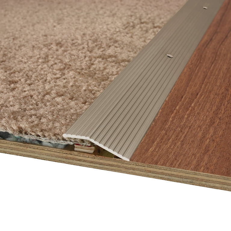 M-D 0.29 in. H X 36 in. L Pewter Silver Aluminum Carpet Trim M-D 0.29 in. H X 36 in. L Pewter Silver Aluminum Carpet Trim