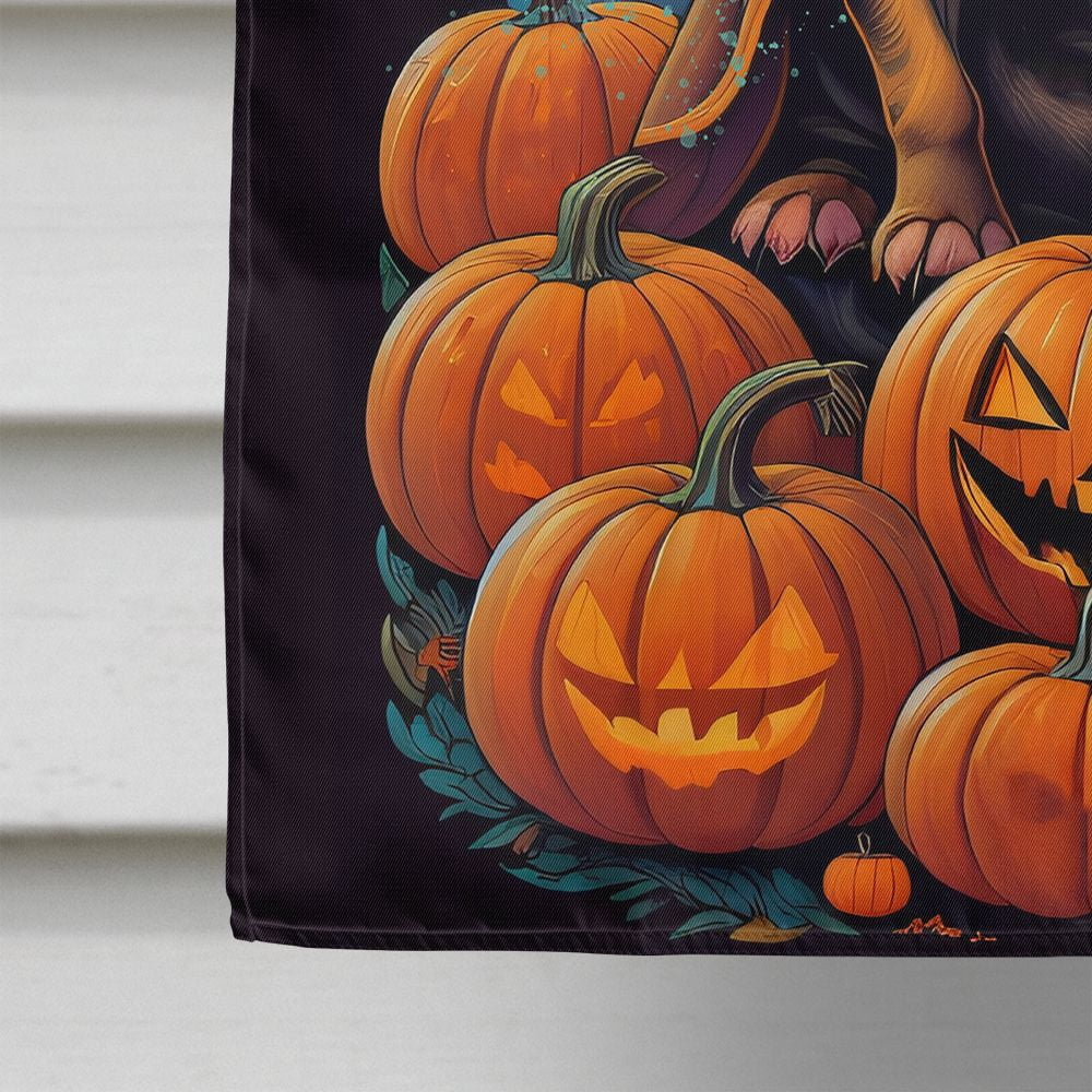 Halloween French Bulldog Dog House Flag 28x40IN Double-Sided Polyester Decorative Sleeve Pole Flag for Outdoor Home Garden