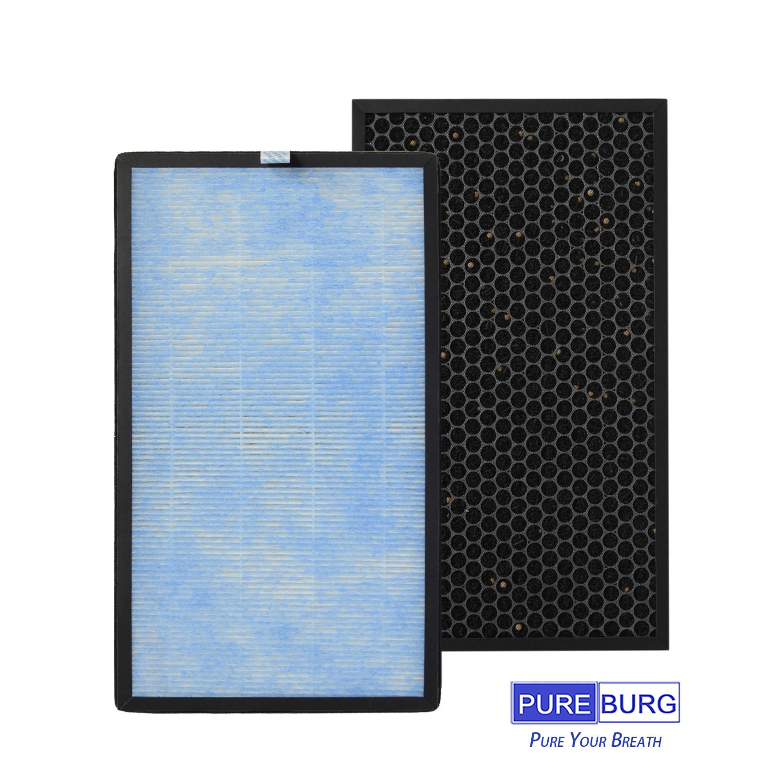 PUREBURG HP8 Replacement True HEPA Filters Compatible with SimPure HP8 Air Purifier,H13 4-Stage Filtration Activated carbon 2-IN-1 Air Clean,2-Pack