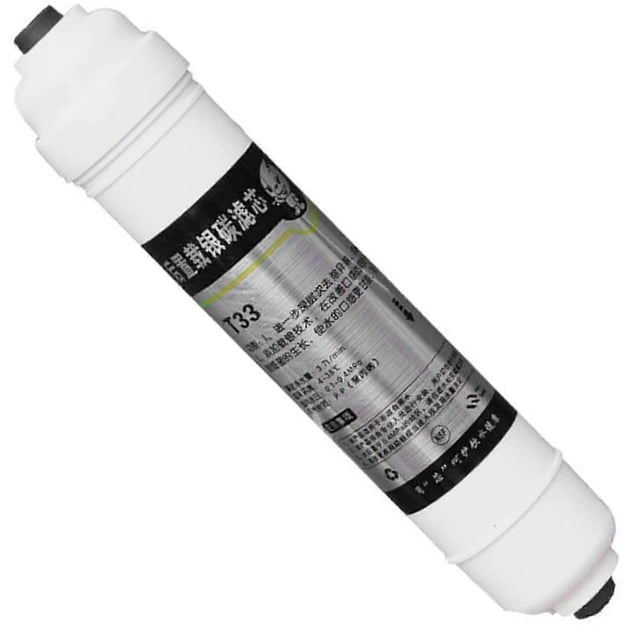 T33 Inline Coconut Grade Activated Carbon Pre/post Membrane Filter For Taste And Odor Reduction