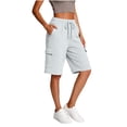 thumbnail image 5 of Gunia Casual Capri Pants For Women Knit Pocket Belted Casual Pants For Comfortable Everyday Wear With Functional Pockets Construction Summer Pants, 5 of 6