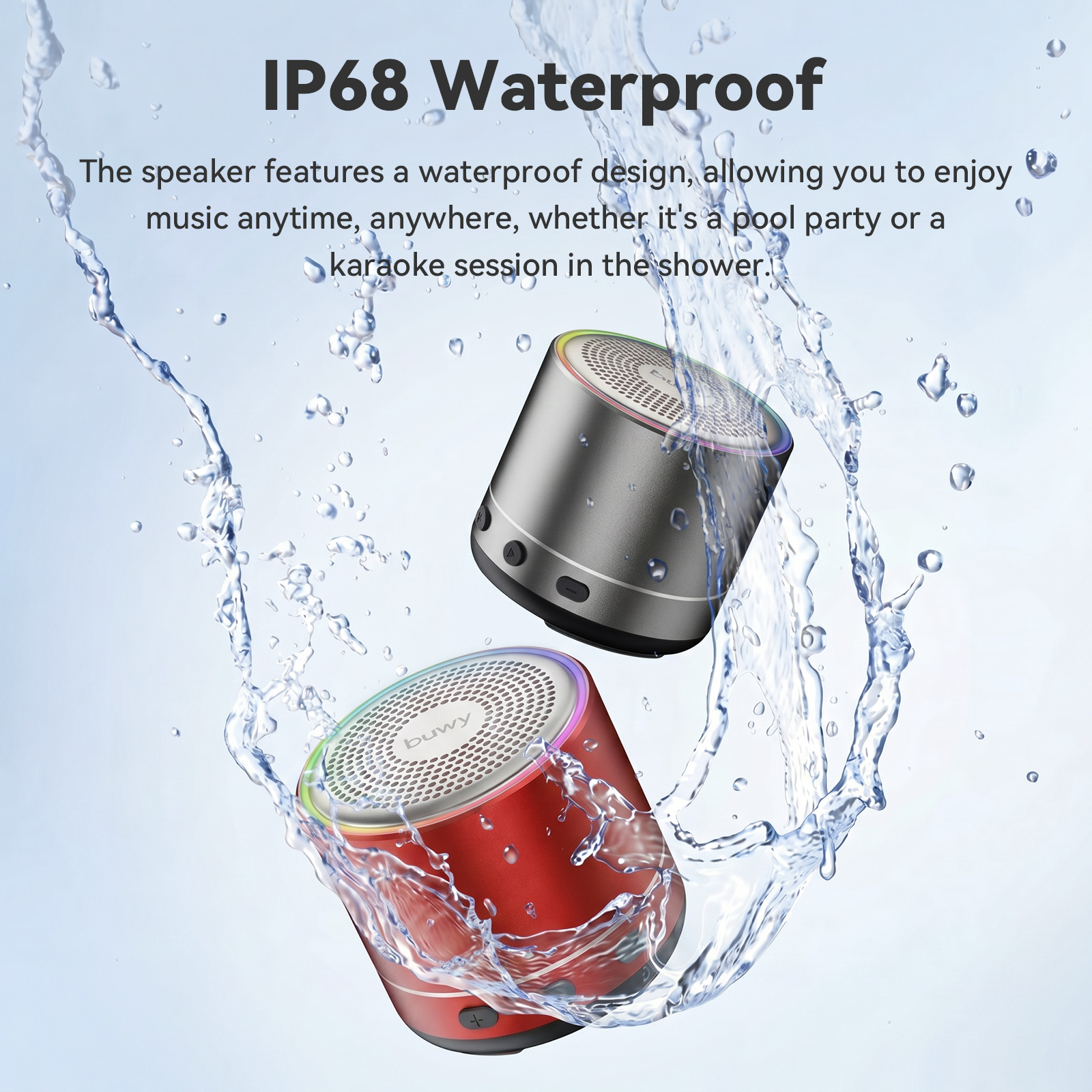 Cillso Mini Portable Bluetooth Speaker with RGB Lights, IP68 photo 3