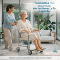 thumbnail image 2 of Silla Comodo 3 en 1 con Ruedas y Freno en 4 Llantas | Asiento Acojinado Impermeable | Silla para Baño, Ducha e Inodoro Portátil Adulto Mayor | Soporta 110 kg, 2 of 11