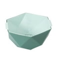 thumbnail image 1 of WRXMIJNHGSA Drain Rack Under $5 Drain Basket Double Layer Household Washing Fruits And Vegetables Hollow Storage Basin Kitchen Multifunctional Storage Basket, 1 of 7