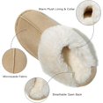 thumbnail image 3 of Pantoufles pour Femmes Confortables en Mousse à Mémoire de Forme Fausse Fourrure Col Moelleux Microsuède Chaussures Chaudes pour la Maison à Enfiler Intérieur Extérieur Chambre, 3 of 7
