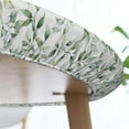 thumbnail image 6 of Watercolor Sage Green Leaf Round Tablecloth Teal Eucalyptus Leaves Table Cover with Elastic Edge Washable Fitted Table Cloth for Kitchen Patry Outdoor Decor Fits 40"-44", Small, 6 of 6