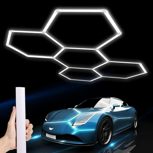 Lámpara LED para garaje LZHOME Hexagon, 25 unidades, 240 W, 26400 LM, 5000 K