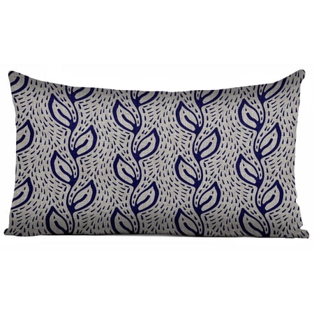 Vargottam Luxury- Printed Blue Theme CushionCoversDecorative PillowCoversLumbarThrow Pillowcase -20x12Inches