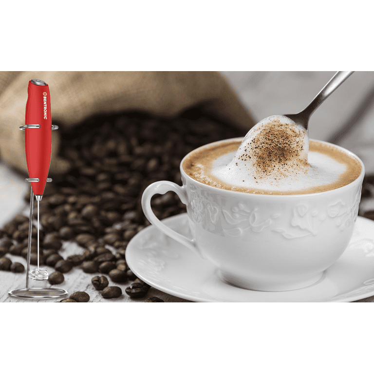 Milk Frother Electric Mixer Coffee - Battery Operated Whisk Handheld Drink  Stirrer Mixing Wand - Mini Coffee Foam Blender Hand Held for Matcha, Latte