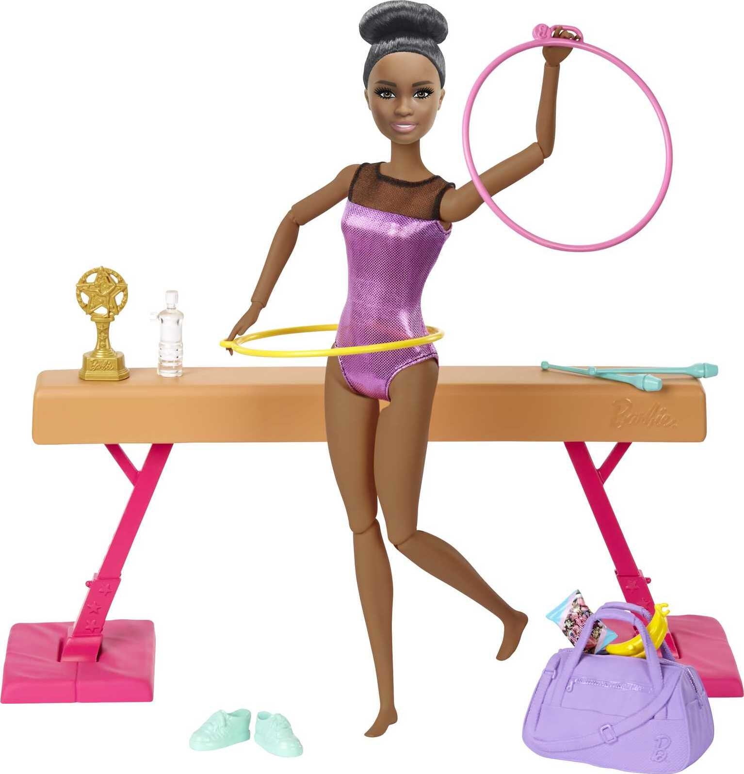 Barbie Gymnastics Playset Fashion doll Mattel Toys New 