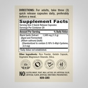 Black Garlic Supplement 1500mg | 60 Capsules | Aged and Fermented | Non-GMO, Gluten Free | By Piping Rock