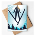 thumbnail image 1 of Winter Sport Skiing Tree Watercolor Greeting Cards You are Invited Invitations, 1 of 3