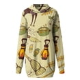thumbnail image 3 of Halloween Sweatshirts--Women Long Sleeve Hooded Pockets Pullover Hoodie Dress Tunic Sweatshirt Autumn Long Hooded Tops, 3 of 5