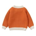 thumbnail image 4 of yuuuggc Girls Sweater Toddler Baby Boy Girl Halloween Outfit Pumpkin Embroidery Knit Sweaters Sweatshirt Tops Fall Winter Clothes(Orange,18-24 Months), 4 of 7