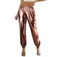 thumbnail image 5 of Pantalones de Cintura Alta de Pierna Ancha para Mujeres Pantalones de Cintura Alta Elegantes con Cierre de Cremallera, Pantalones Suaves de Poliéster para Verano Diario, 5 of 5