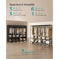 thumbnail image 6 of Wardrobe Closet 83.5 Inch Large Capacity Portable Closet Clothing Rack Clothes Organizer with Fabric Cover Ink Black, 6 of 6
