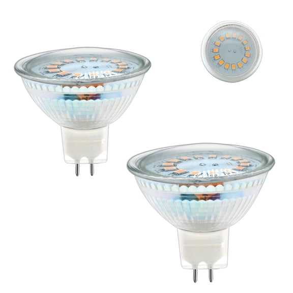 Ruiandsion MR16 LED Bulb,12V Low Voltage, 2.6W 600LM 3000K Warm White, for Recessed, 2-Pack