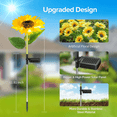 thumbnail image 2 of 4 Pack Solar Garden Lights, Solar Sunflower Lights Outdoor Waterproof with Auto On/Off, Solar Lights for Patio Lawn Outdoor Decor, Yellow, 2 of 8